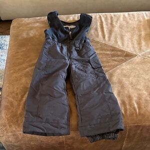 Children's Black Snow Bibs Size 4T